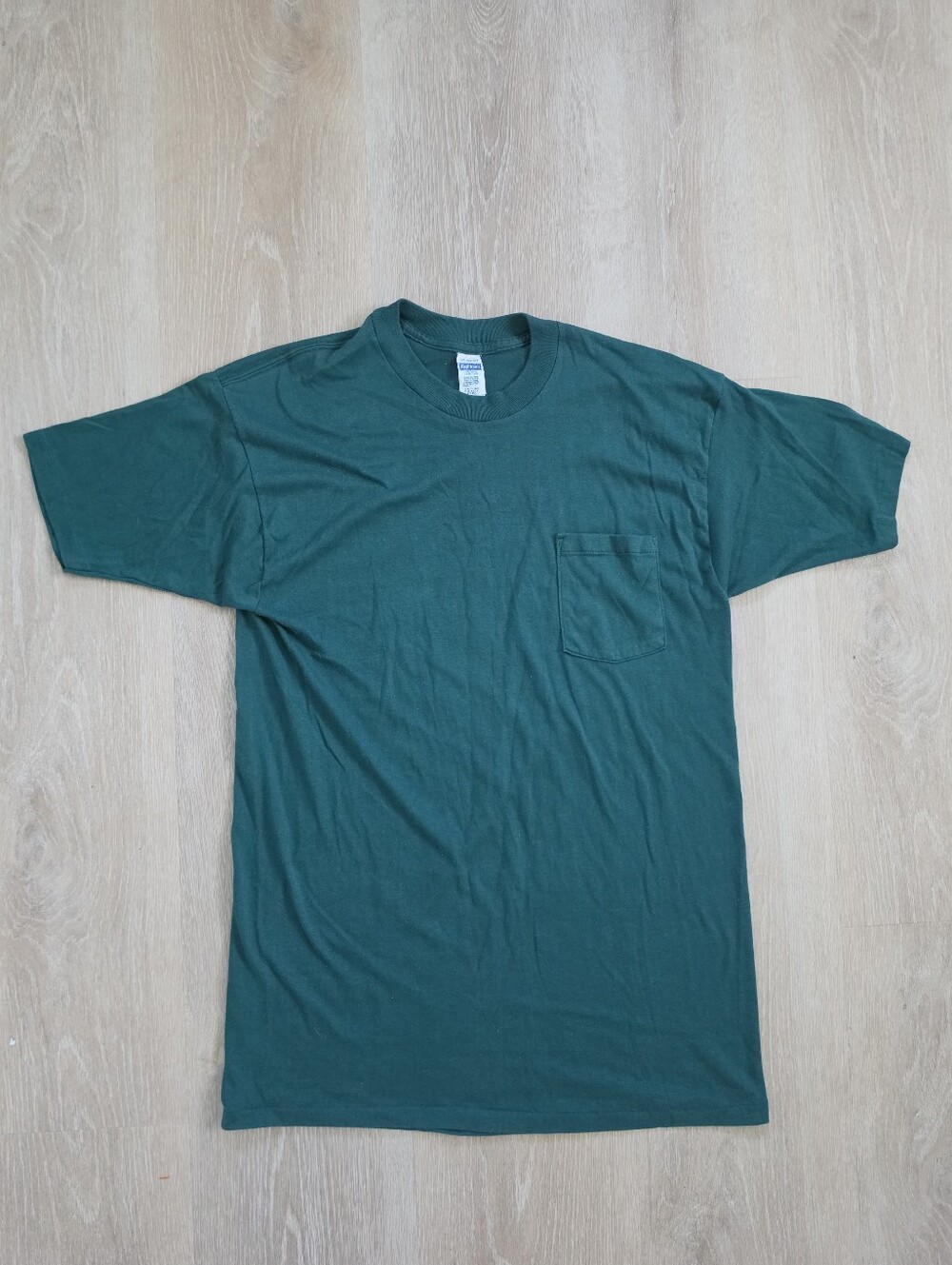Vintage 1970's Healthknit Pocket Tee Shirt Single Stitch Made In USA 2XLVintage